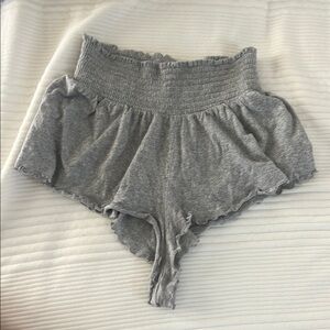 Urban Outfitters Gray High Waist Shorts with Smocked Waistband